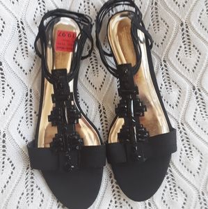 Black sling back shoe